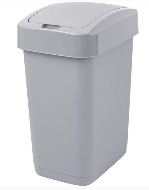 Контейнер для мусора Step 12 л с крышкой-клапаном, серый                            